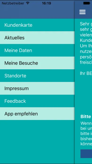 Tangkapan skrin BESTcard App Remscheid