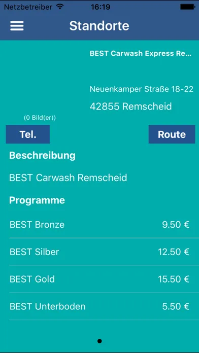 Tangkapan skrin BESTcard App Remscheid