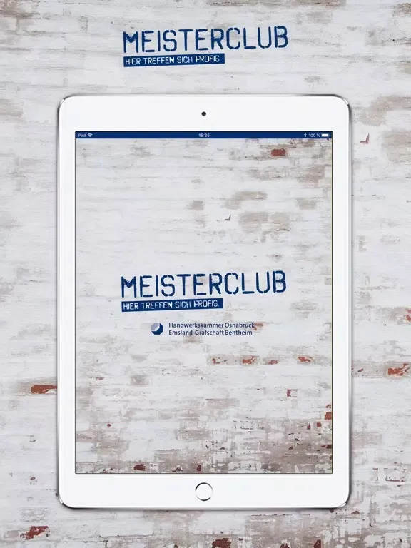 Tangkapan layar Meisterclub iPad 