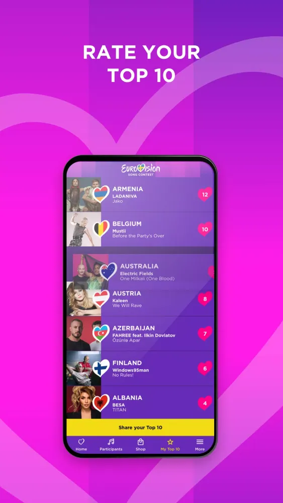 Скриншоты Eurovision