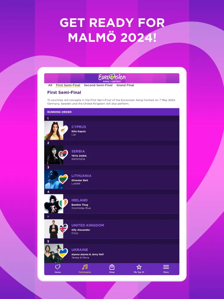 Скриншоты Eurovision
