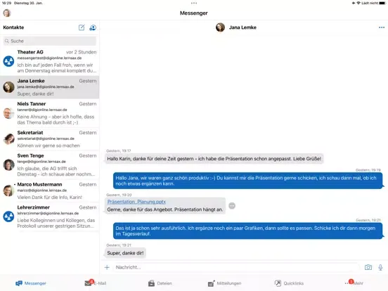Скриншоты LernSax Messenger iPad 