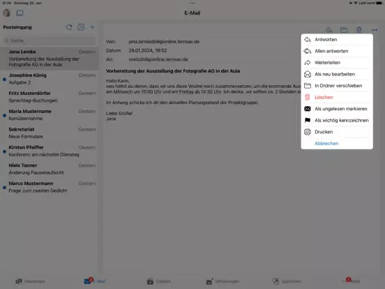 Скриншоты LernSax Messenger iPad 