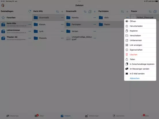 Скриншоты LernSax Messenger iPad 