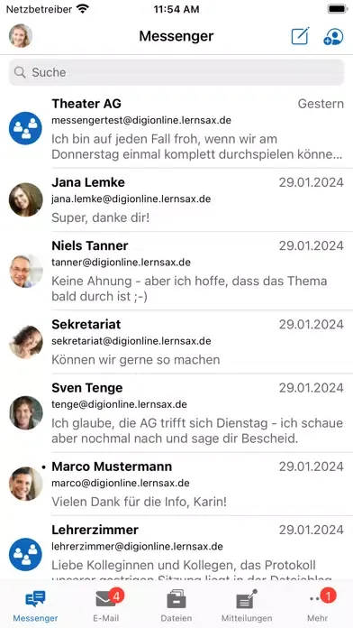 Скриншоты LernSax Messenger