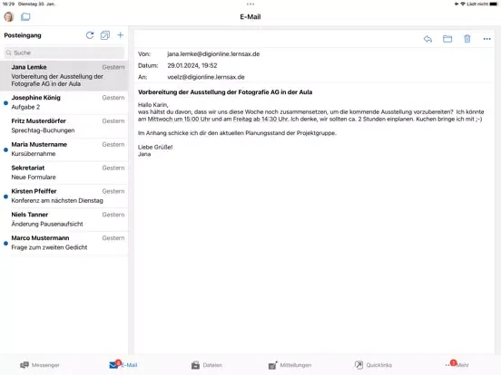 Скриншоты LernSax Messenger