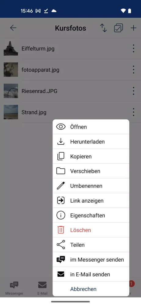 vhs.cloud Messenger Screenshots