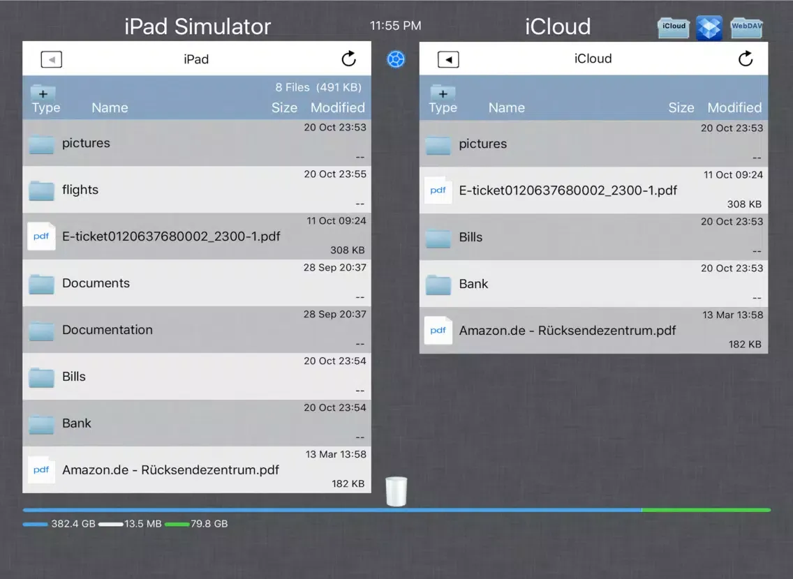 Ảnh chụp màn hình của File Organizer iPad 