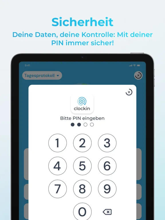 Capturas de tela do clockin – Zeiterfassung iPad 