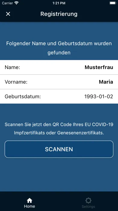 Capturas de tela do HFD Ticket Validator