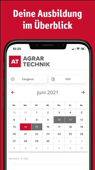 AGRARTECHNIK Berichtsheft Screenshots