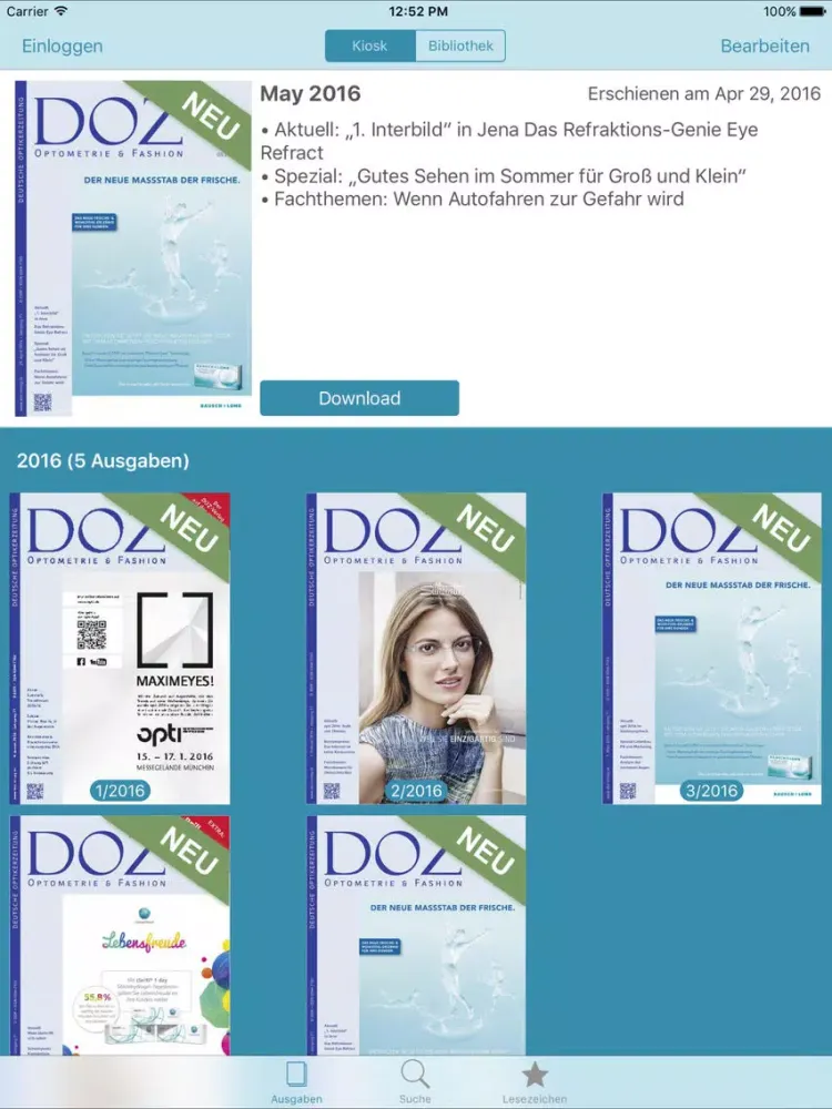 Capturas de tela do DOZ Optometrie & Fashion iPad 