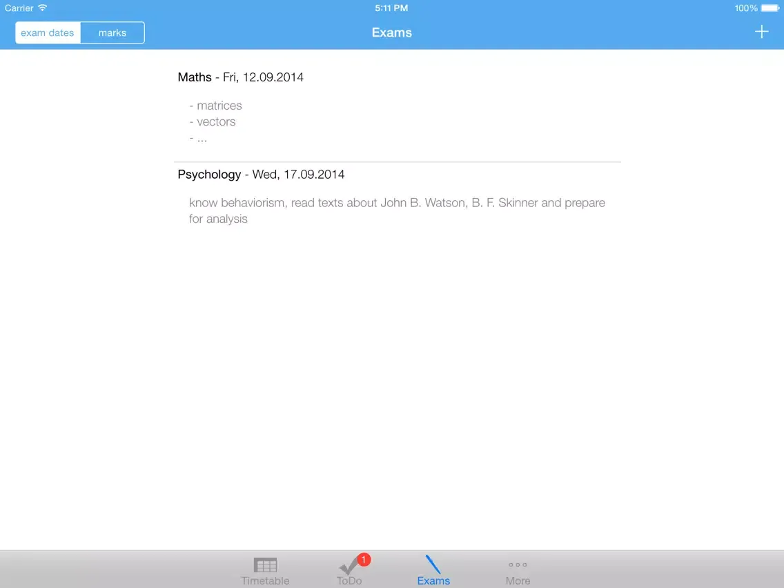 MyTimeTable - The School App iPad  स्क्रीनशॉट
