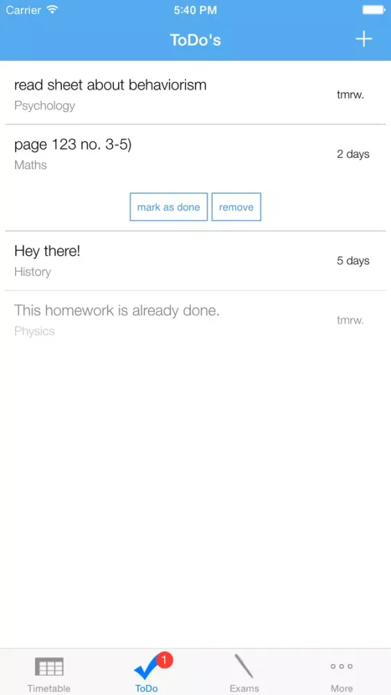 MyTimeTable - The School App स्क्रीनशॉट