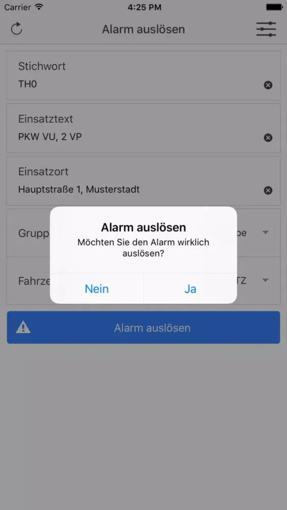 Alarmbox Zentrale Divera 24/7 Screenshots