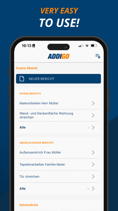 ADDIGO Service Report Ekran Görüntüleri