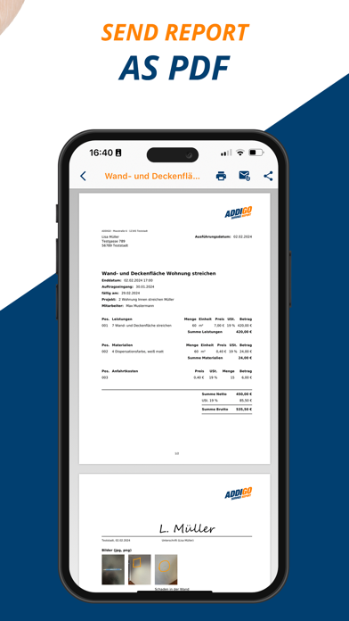 ADDIGO Service Report Ekran Görüntüleri