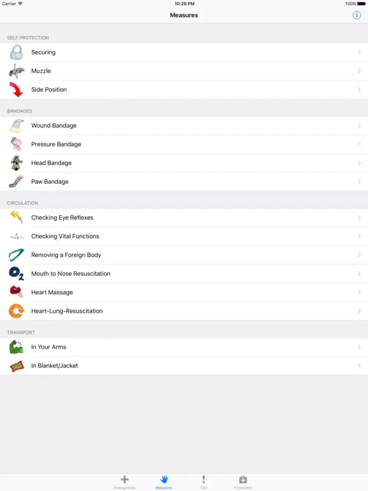 First Aid for Dogs iPad  Screenshots