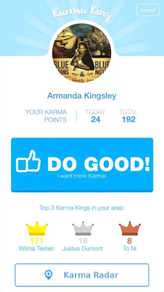 Karma King for Facebook应用截图