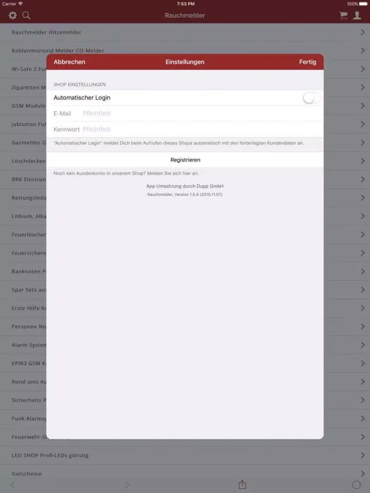 Capturas de pantalla de Rauchmelder Shop iPad 