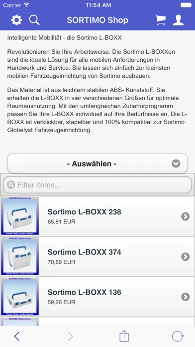 SORTIMO Onlineshop应用截图