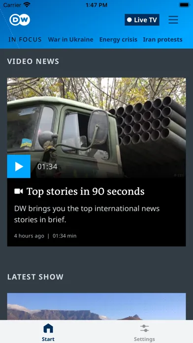 Скриншоты DW - Breaking World News
