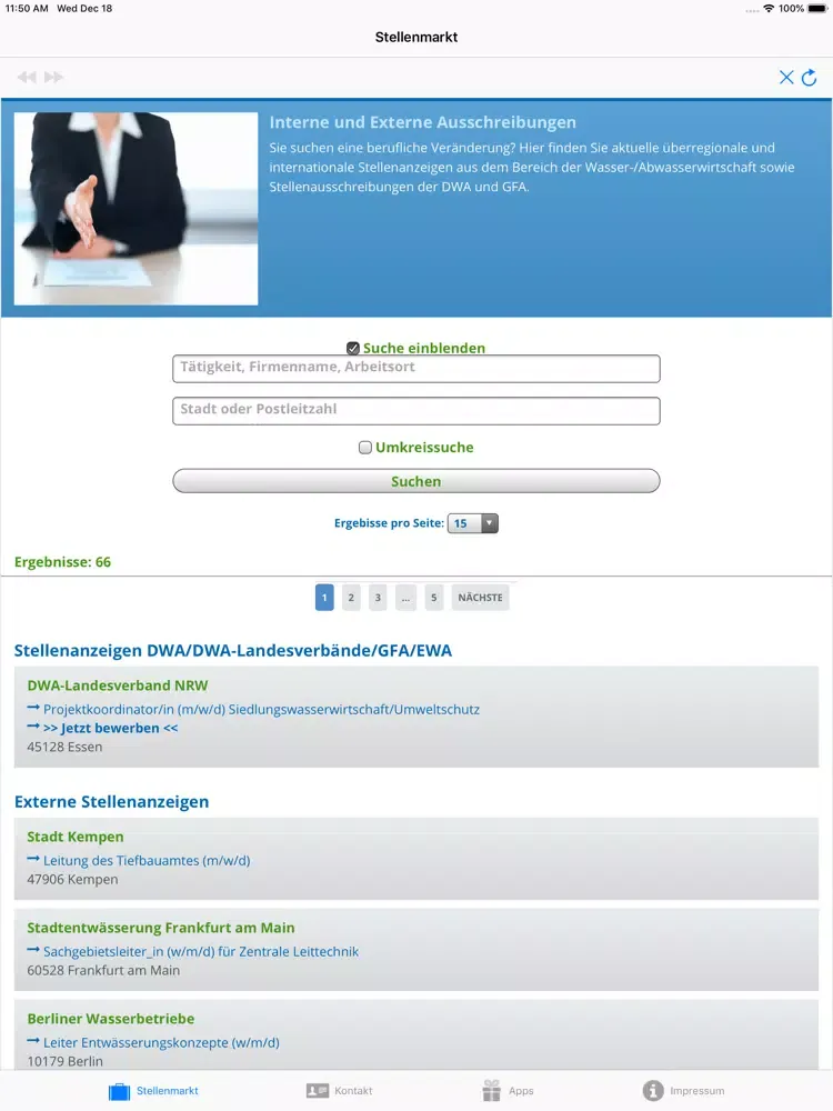 Tangkapan skrin DWAjobs iPad 