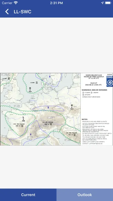 Capturas de pantalla de DWD FlugWetter