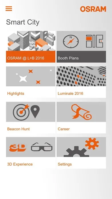 Capturas de pantalla de OSRAM Smart City App