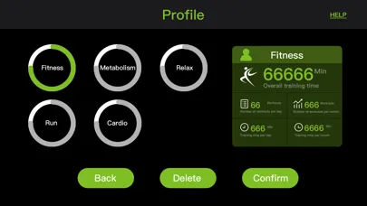 Capturas de tela do eaglefit® EMS SYSTEM