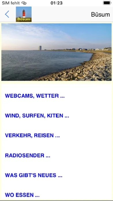Capturas de tela do Büsum Urlaubs App