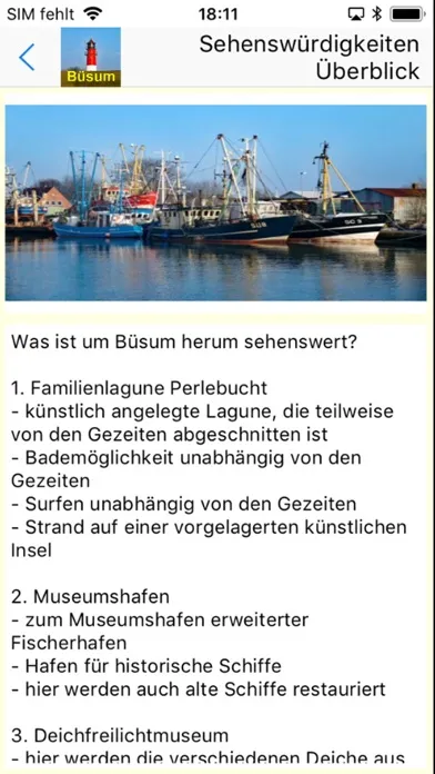 Capturas de tela do Büsum Urlaubs App