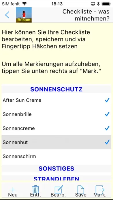 Capturas de tela do Büsum Urlaubs App