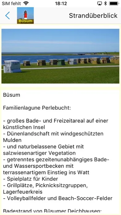 Capturas de tela do Büsum Urlaubs App