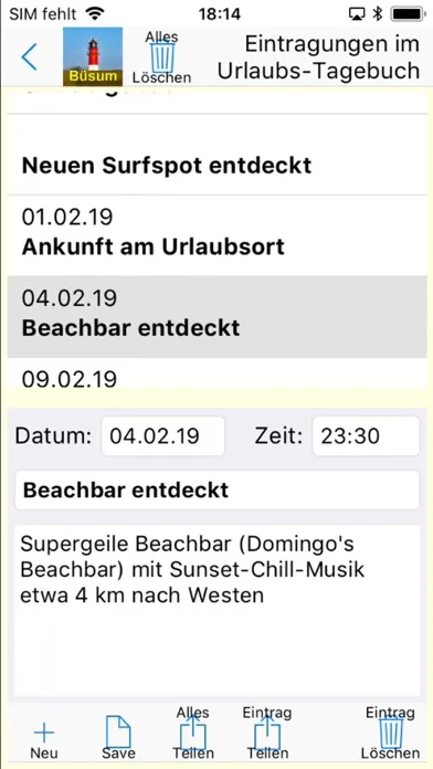Capturas de tela do Büsum Urlaubs App