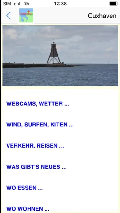 Cuxhaven App für den Urlaub Screenshots