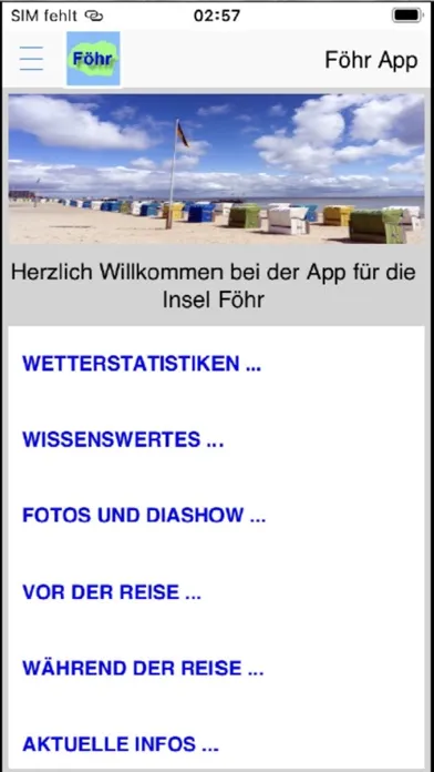 Capturas de pantalla de Föhr App für den Urlaub