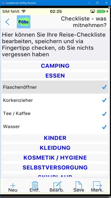 Capturas de pantalla de Föhr App für den Urlaub