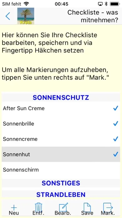 Kreta Urlaubs App Ekran Görüntüleri