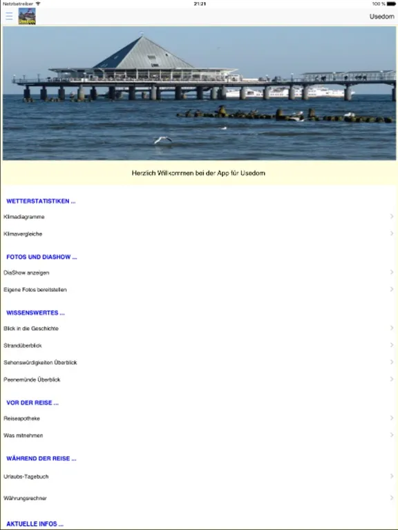 Usedom App für den Urlaub iPad  스크린샷