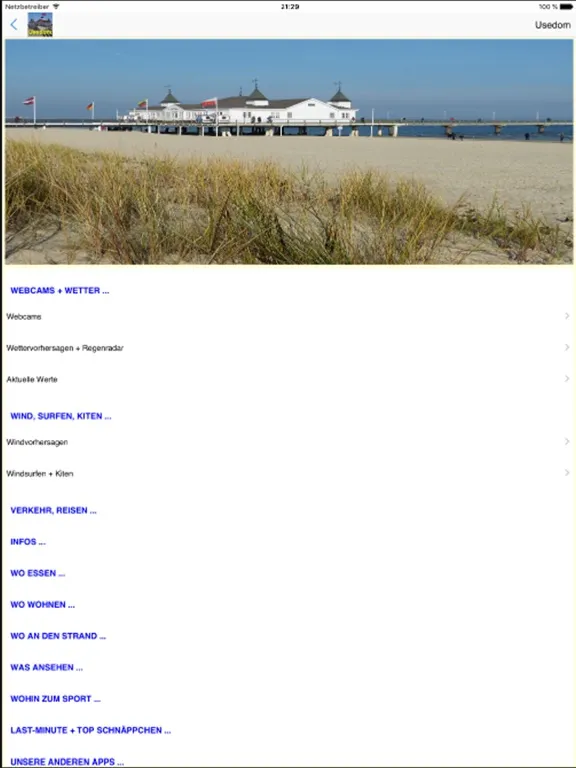 Usedom App für den Urlaub iPad  스크린샷