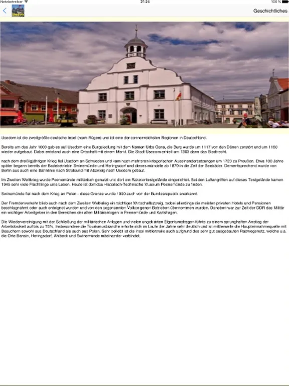 Usedom App für den Urlaub iPad  스크린샷