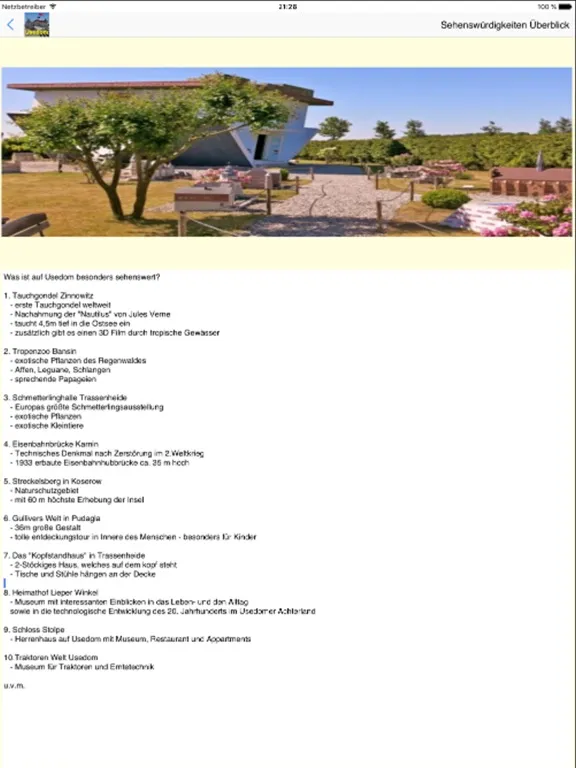 Usedom App für den Urlaub iPad  스크린샷