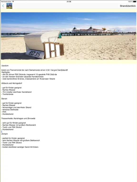Usedom App für den Urlaub iPad  스크린샷