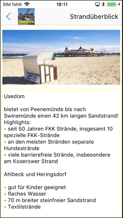Usedom App für den Urlaub 스크린샷