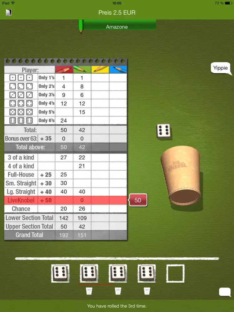 Capturas de pantalla de LiveKnobel - Yatzy Dice online Game! iPad 