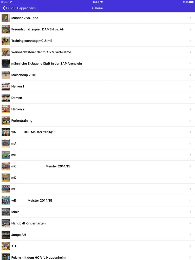 HCVFL Heppenheim iPad  Screenshots