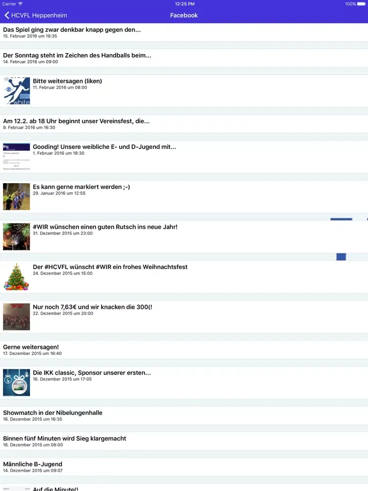 HCVFL Heppenheim iPad  Screenshots