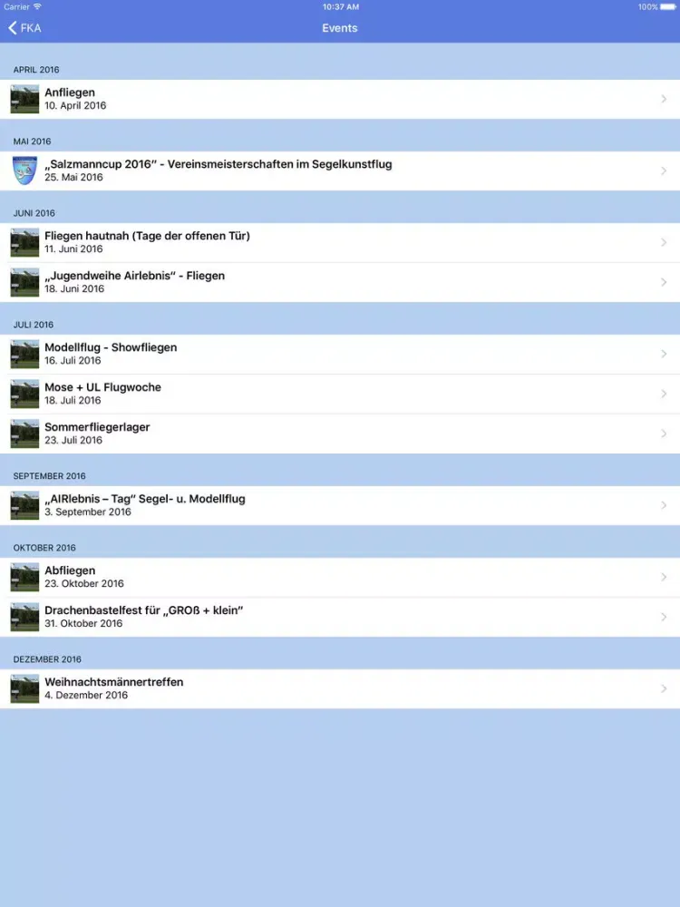 Fliegerklub Auerbach/V. e.V. iPad 应用截图