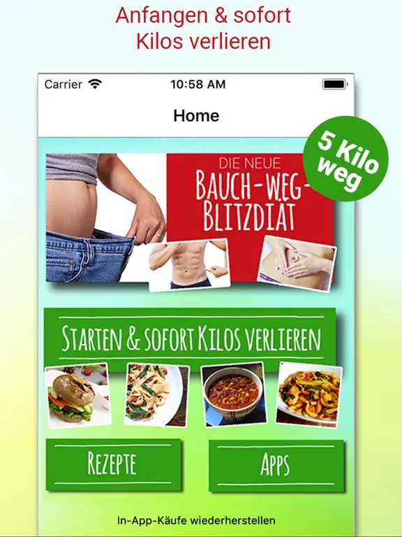 Blitz Diät - Schnell abnehmen iPad  Screenshots